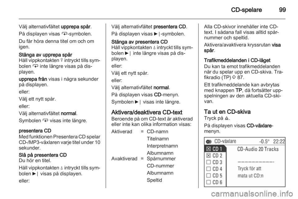 OPEL CORSA 2010.5  Handbok för infotainmentsystem 