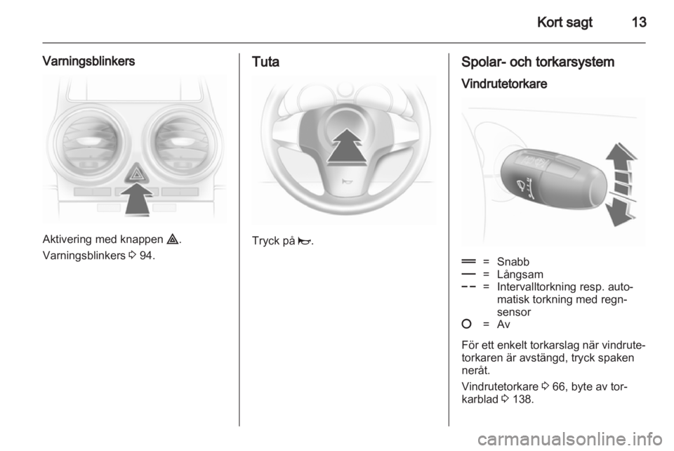 OPEL CORSA 2010.5  Instruktionsbok 