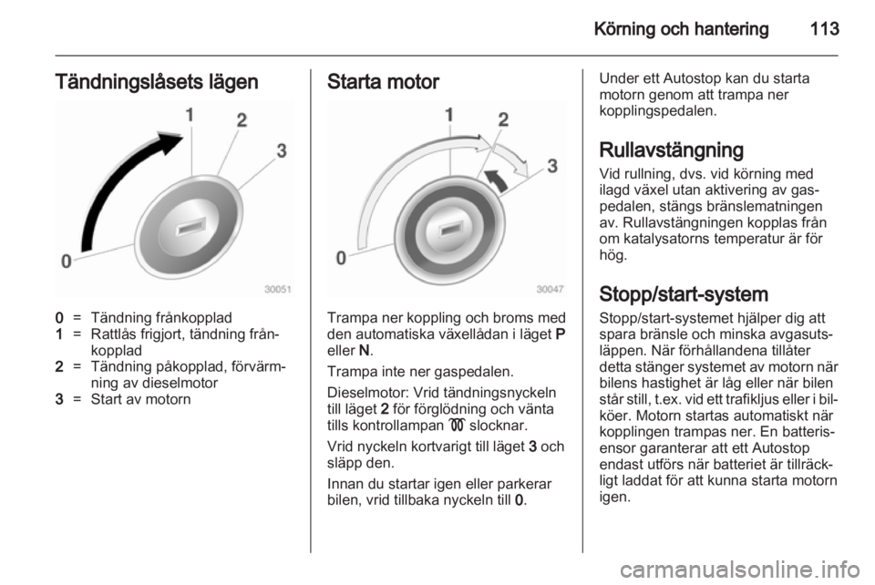 OPEL CORSA 2011  Instruktionsbok 