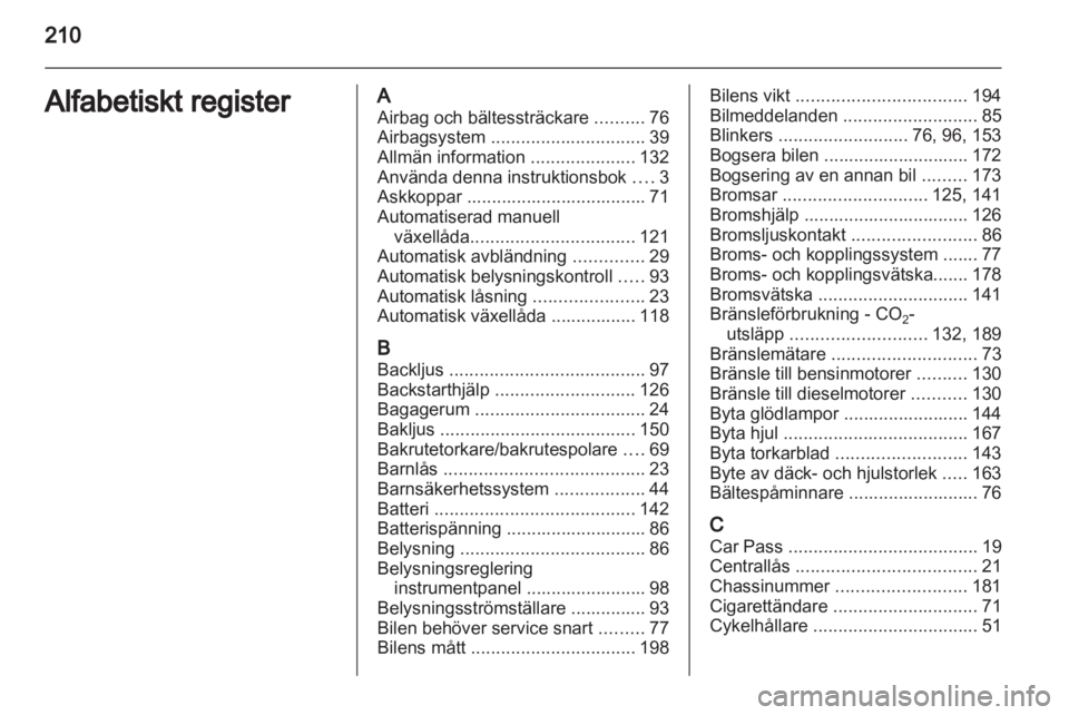 OPEL CORSA 2011  Instruktionsbok 