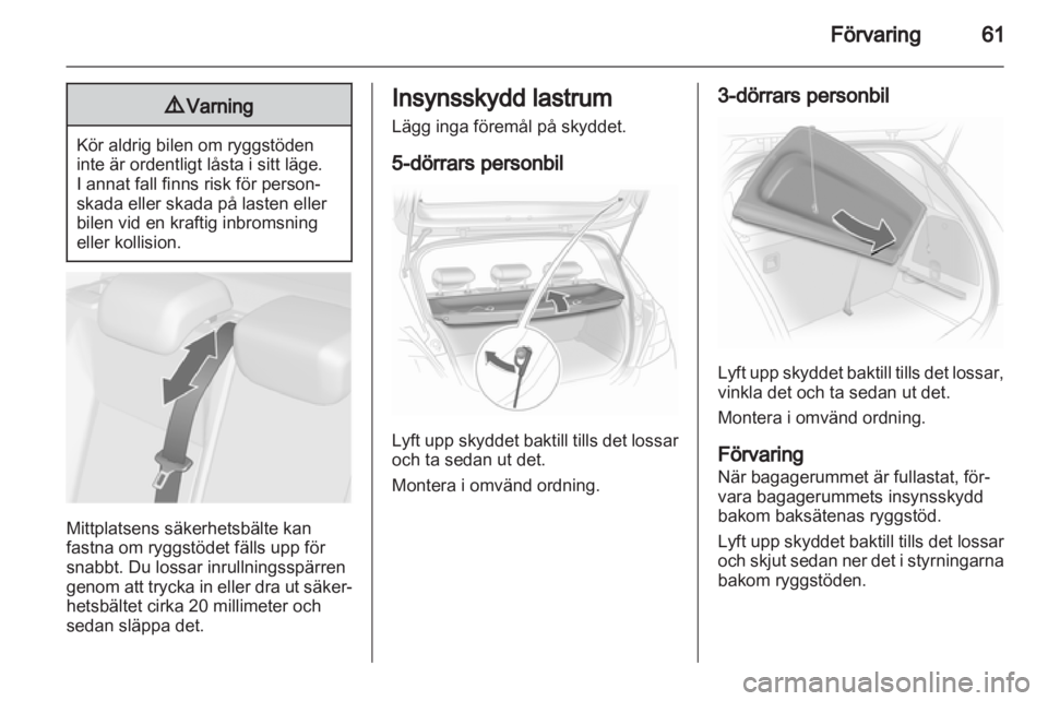 OPEL CORSA 2011  Instruktionsbok 