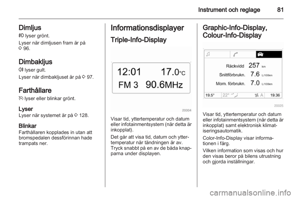 OPEL CORSA 2011  Instruktionsbok 