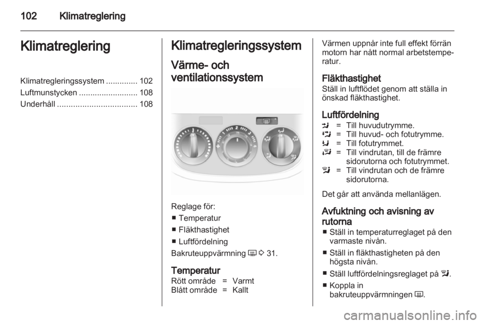 OPEL CORSA 2012  Instruktionsbok 