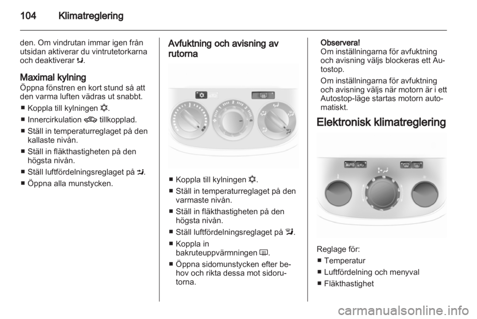 OPEL CORSA 2012  Instruktionsbok 