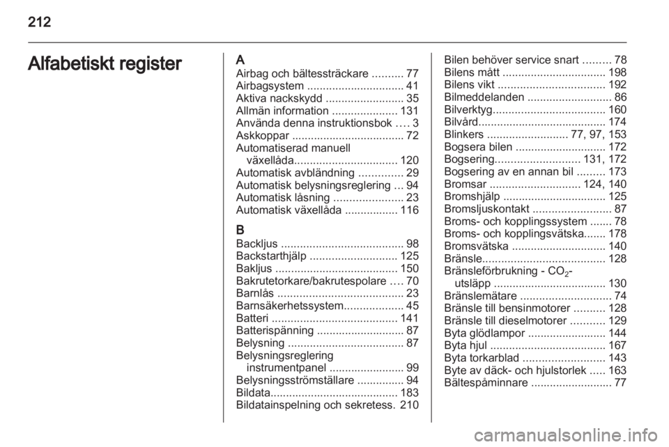OPEL CORSA 2012  Instruktionsbok 