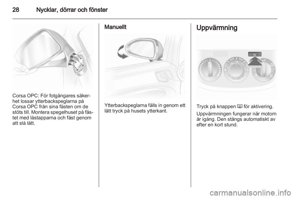 OPEL CORSA 2012  Instruktionsbok 