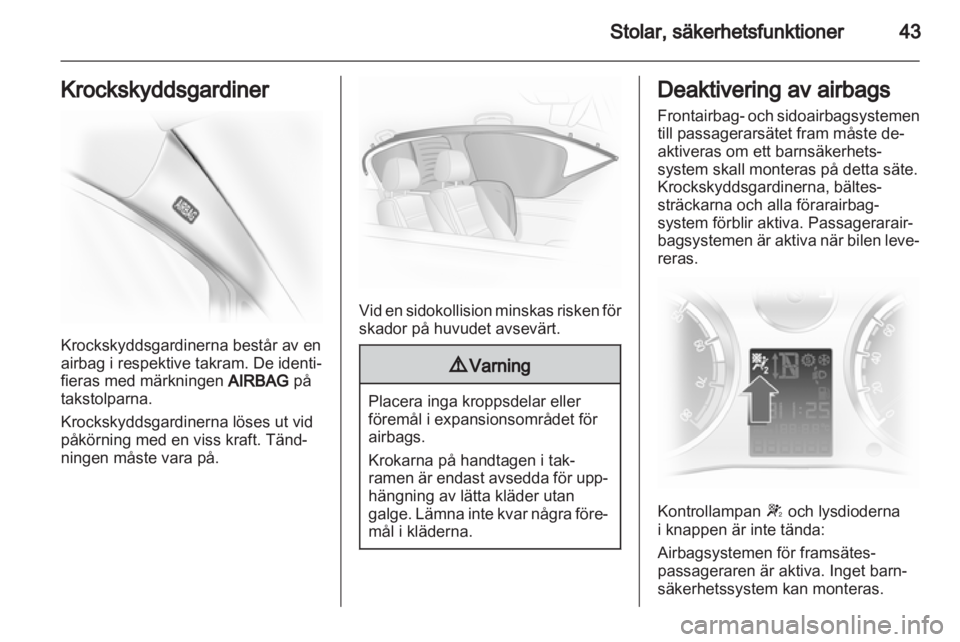 OPEL CORSA 2012  Instruktionsbok 