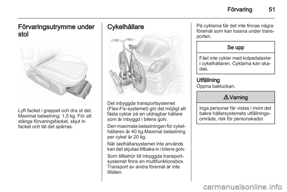 OPEL CORSA 2012  Instruktionsbok 