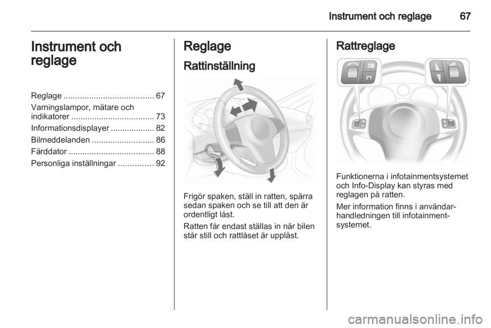OPEL CORSA 2012  Instruktionsbok 