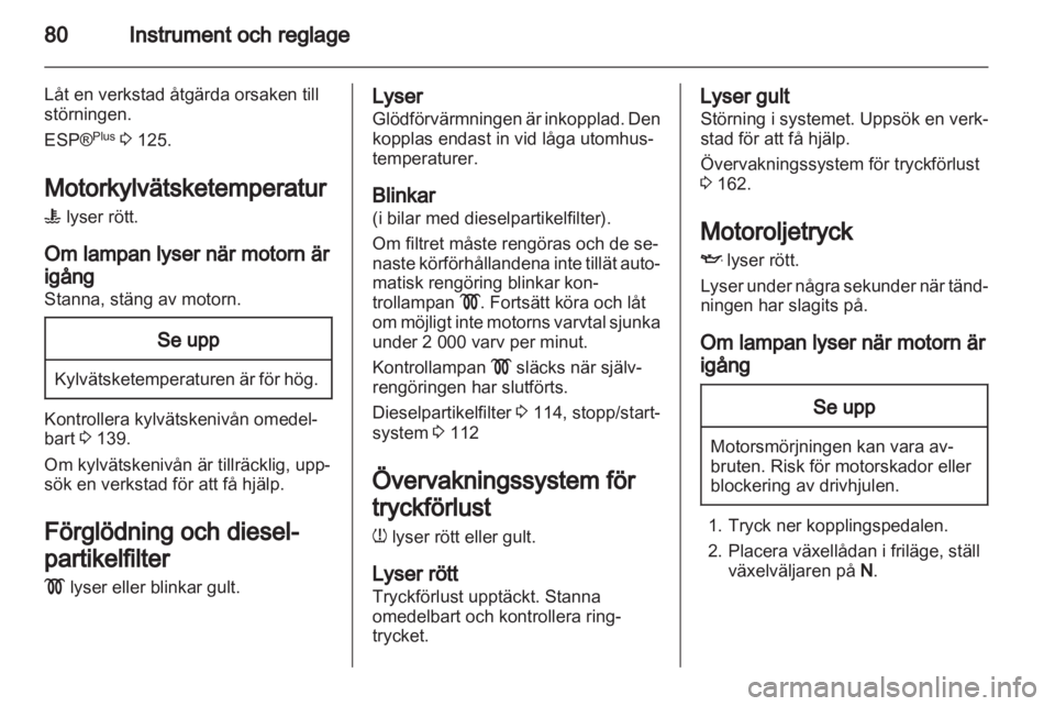 OPEL CORSA 2012  Instruktionsbok 