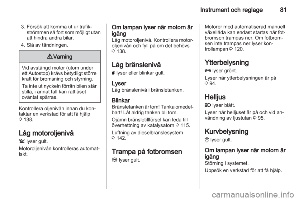 OPEL CORSA 2012  Instruktionsbok 