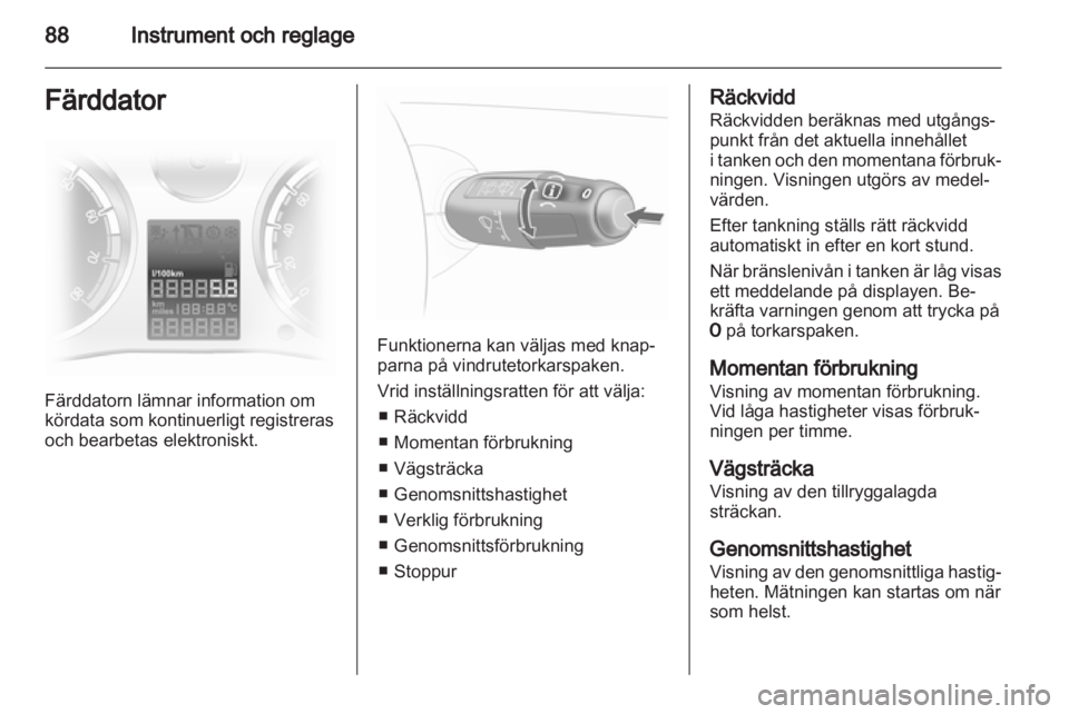 OPEL CORSA 2012  Instruktionsbok 