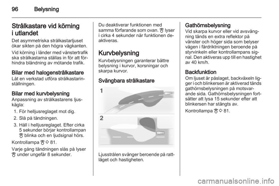 OPEL CORSA 2012  Instruktionsbok 
