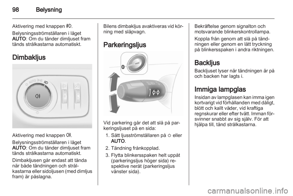 OPEL CORSA 2012  Instruktionsbok 