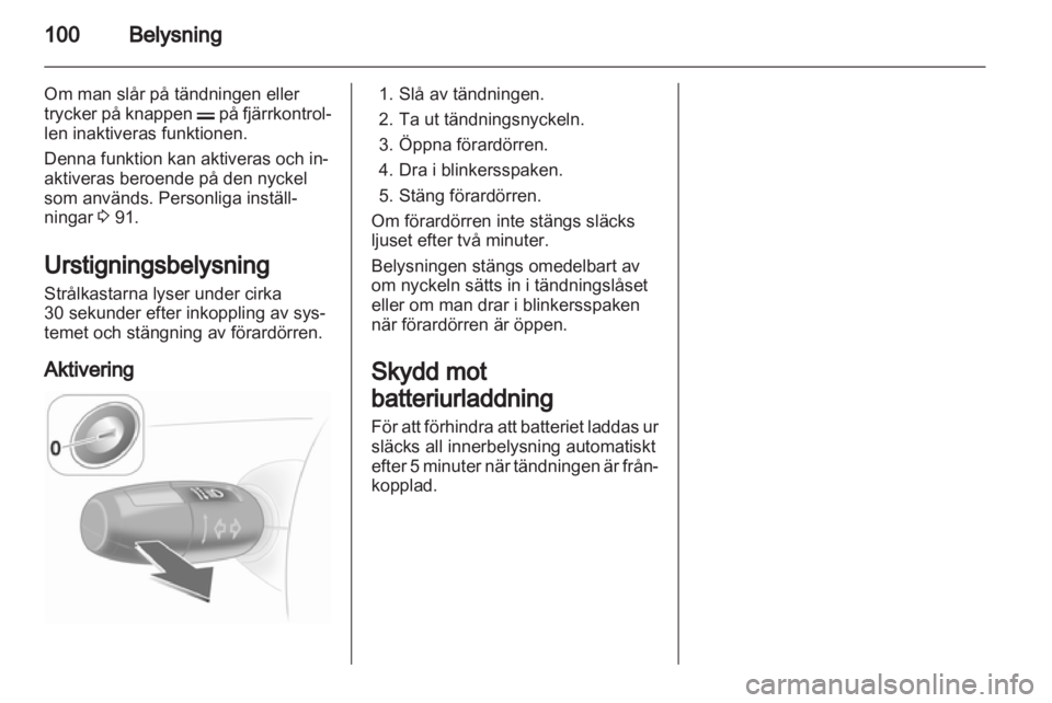 OPEL CORSA 2012.5  Instruktionsbok 