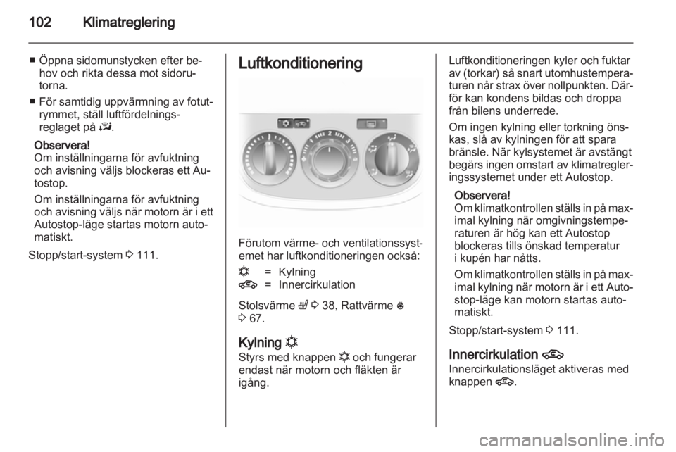OPEL CORSA 2012.5  Instruktionsbok 