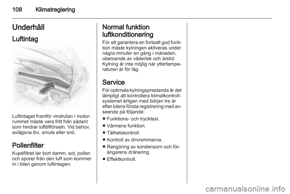 OPEL CORSA 2012.5  Instruktionsbok 