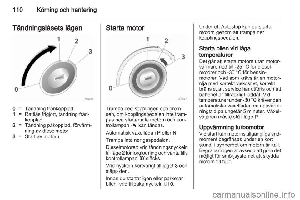 OPEL CORSA 2012.5  Instruktionsbok 