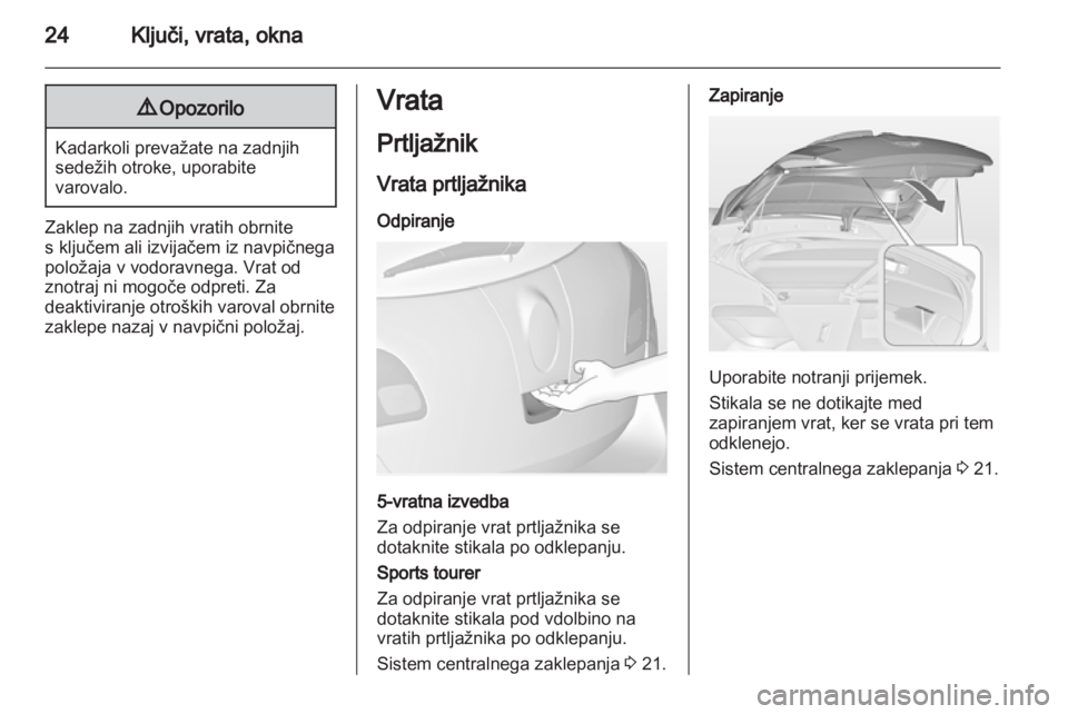 OPEL ASTRA J HB5 & ST 2012  Uporabniški priročnik 