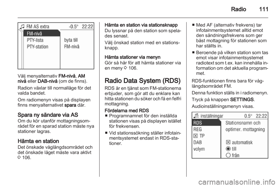 OPEL CORSA 2013  Handbok för infotainmentsystem 