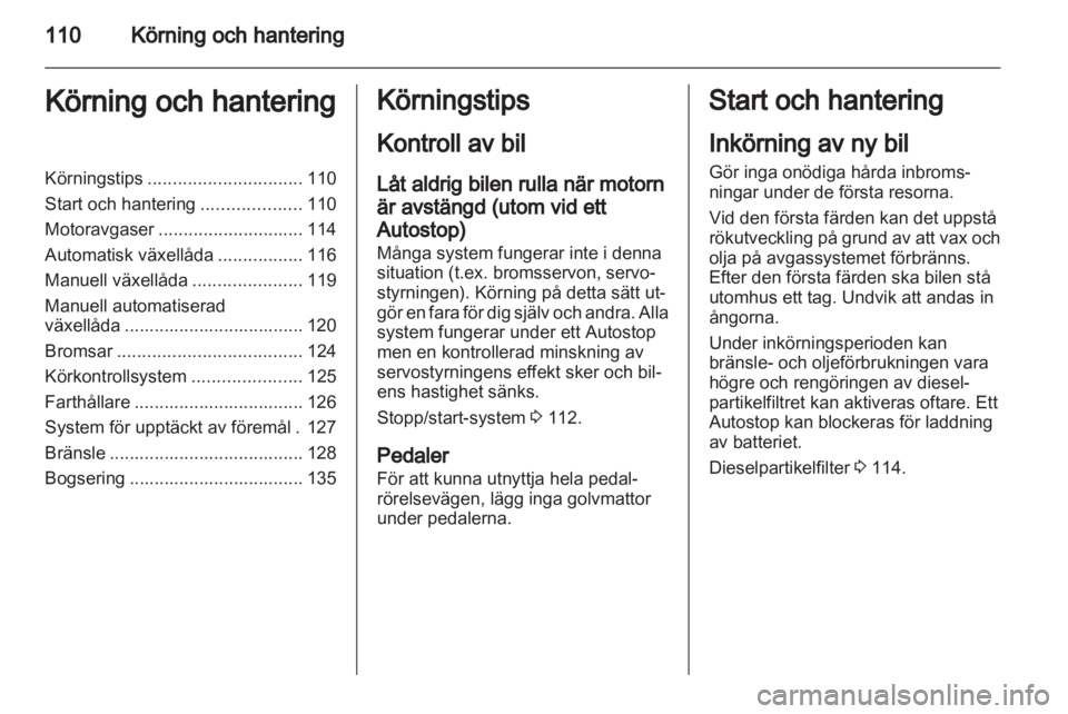 OPEL CORSA 2013  Instruktionsbok 
