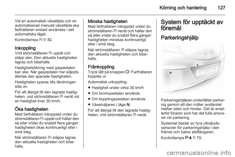 OPEL CORSA 2013  Instruktionsbok 