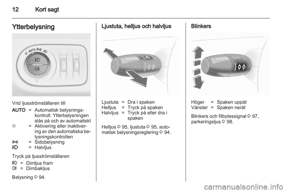 OPEL CORSA 2013  Instruktionsbok 