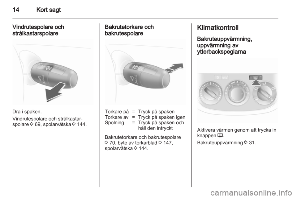OPEL CORSA 2013  Instruktionsbok 