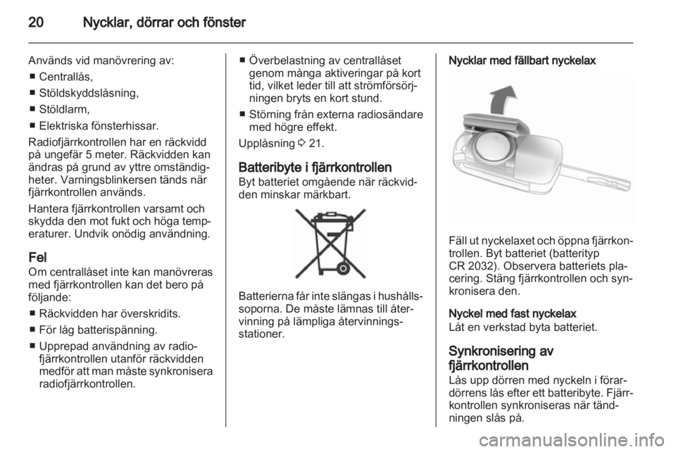 OPEL CORSA 2013  Instruktionsbok 