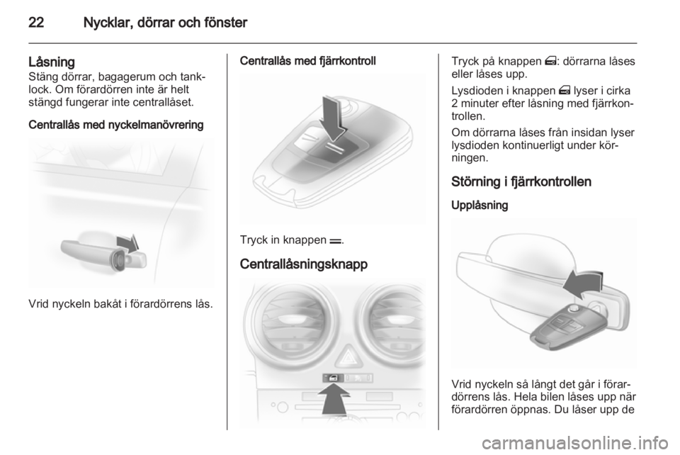 OPEL CORSA 2013  Instruktionsbok 