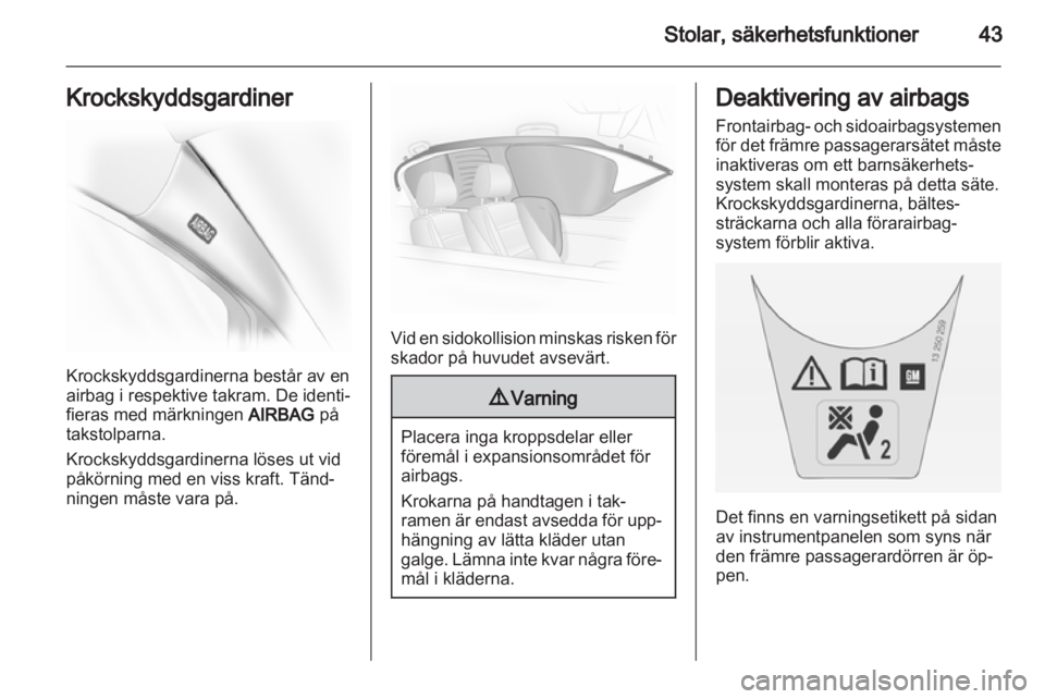 OPEL CORSA 2013  Instruktionsbok 