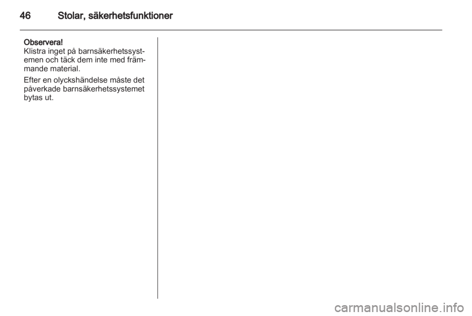 OPEL CORSA 2013  Instruktionsbok 