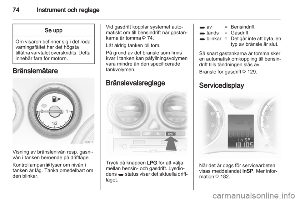 OPEL CORSA 2013  Instruktionsbok 