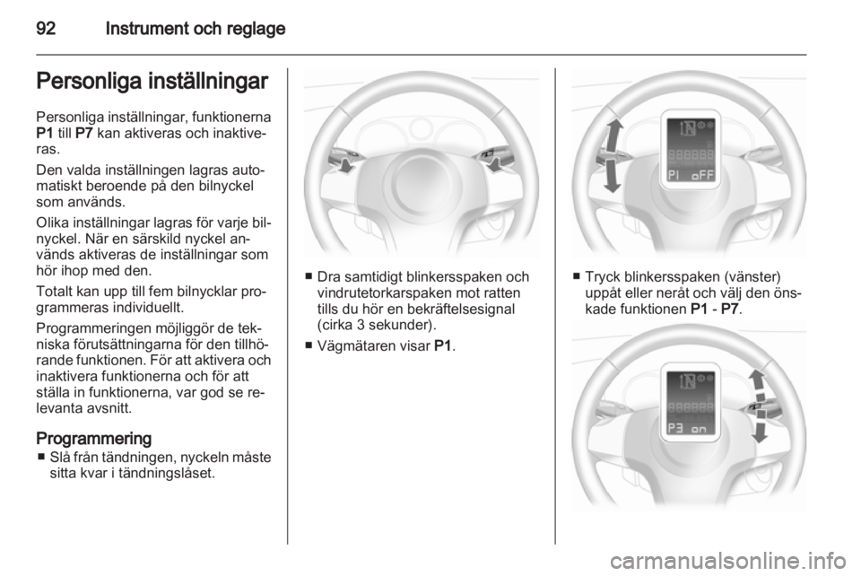 OPEL CORSA 2013  Instruktionsbok 