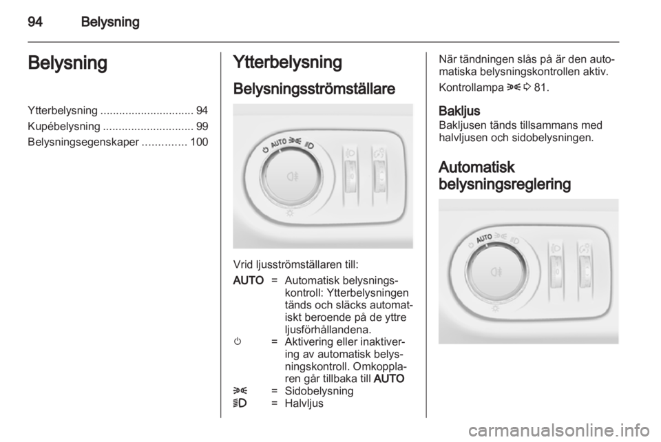 OPEL CORSA 2013  Instruktionsbok 