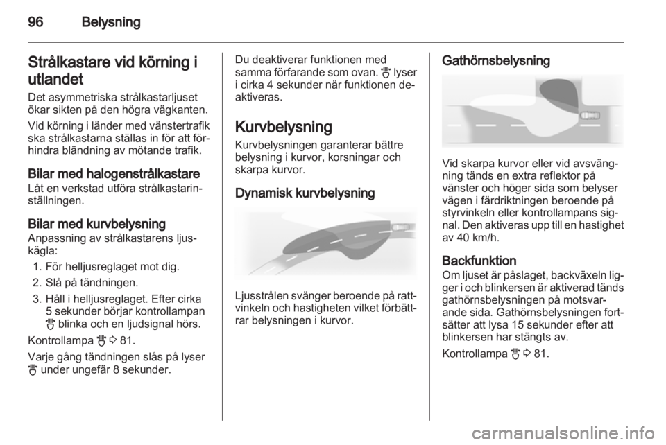 OPEL CORSA 2013  Instruktionsbok 
