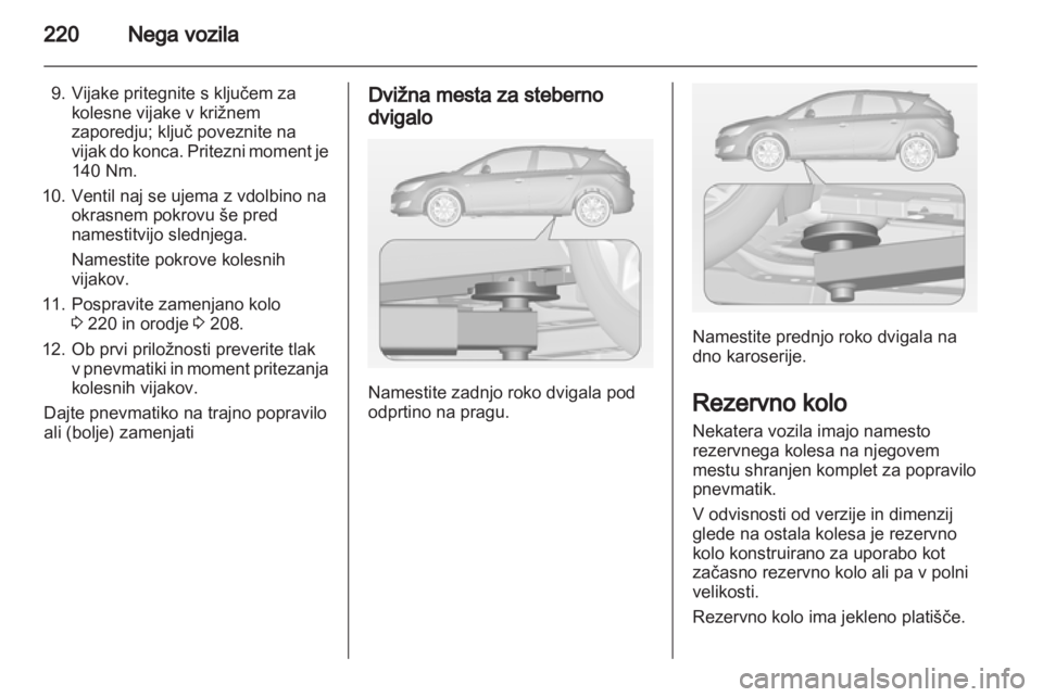 OPEL ASTRA J HB5 & ST 2012.5  Uporabniški priročnik 