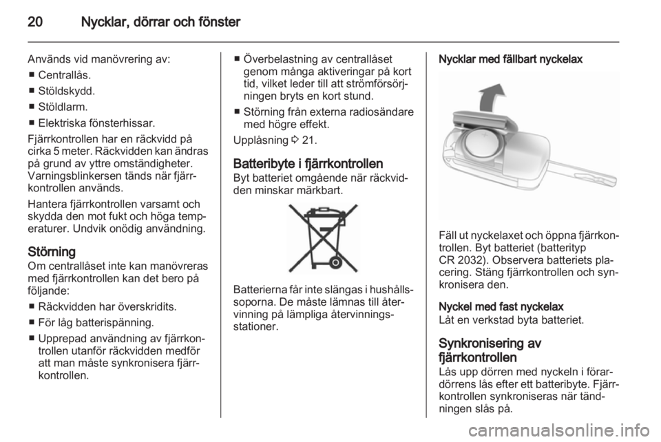 OPEL CORSA 2013.5  Instruktionsbok 
