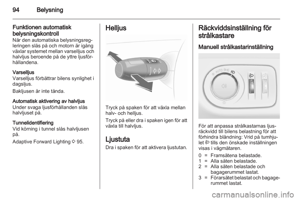 OPEL CORSA 2013.5  Instruktionsbok 