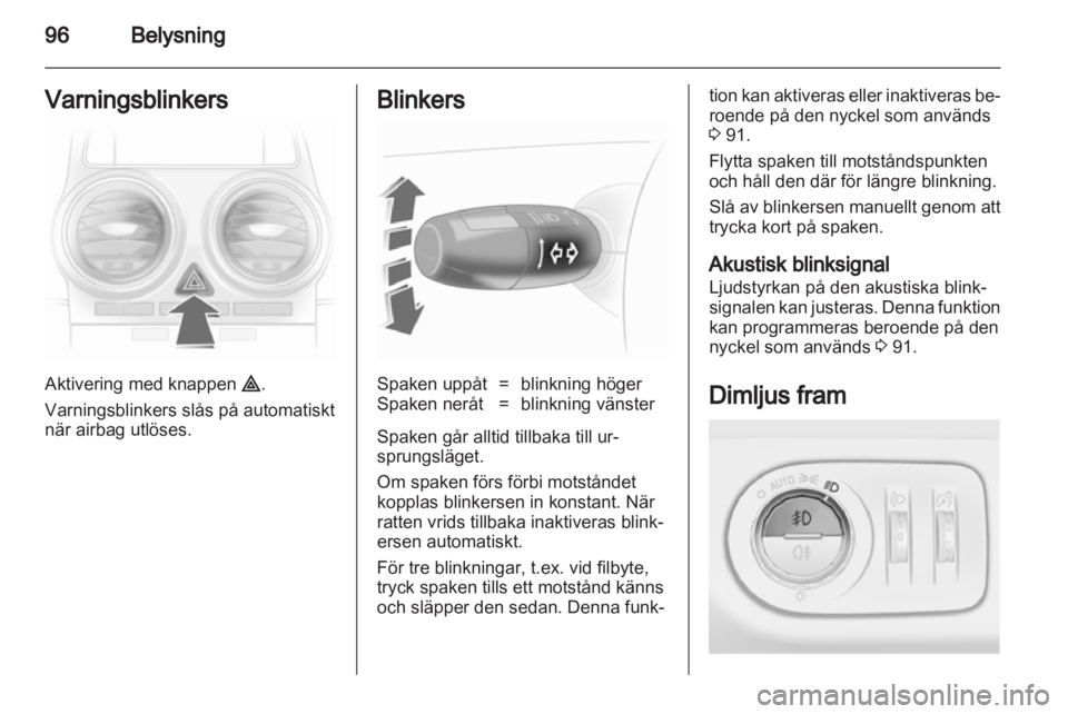OPEL CORSA 2013.5  Instruktionsbok 