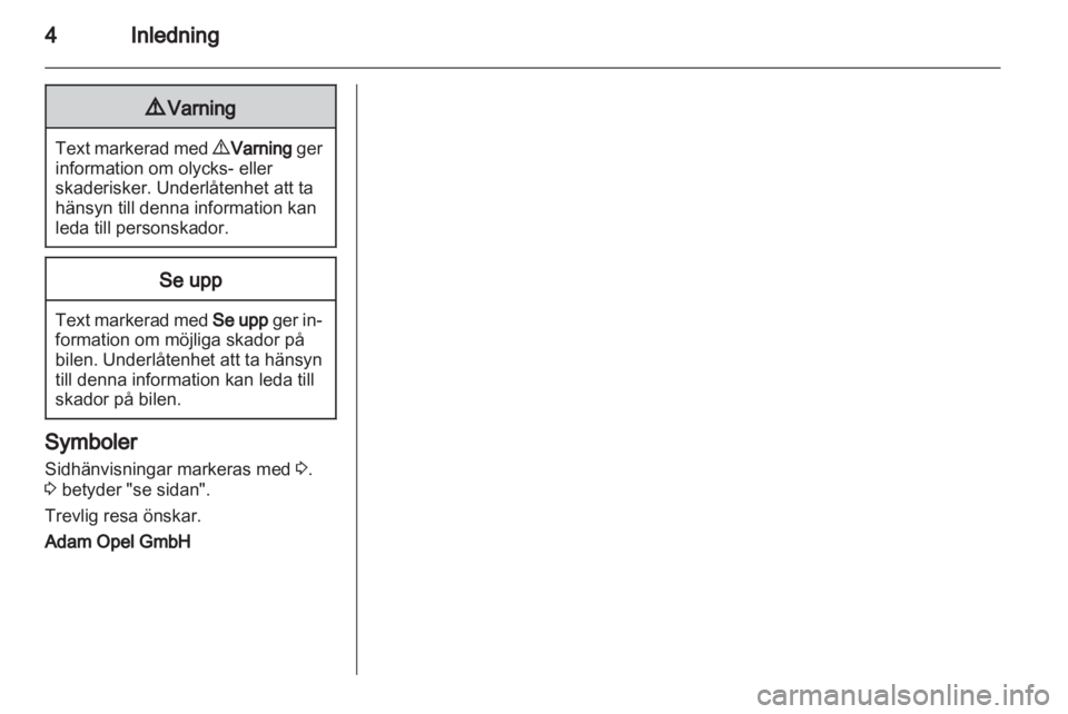 OPEL INSIGNIA 2010  Instruktionsbok 