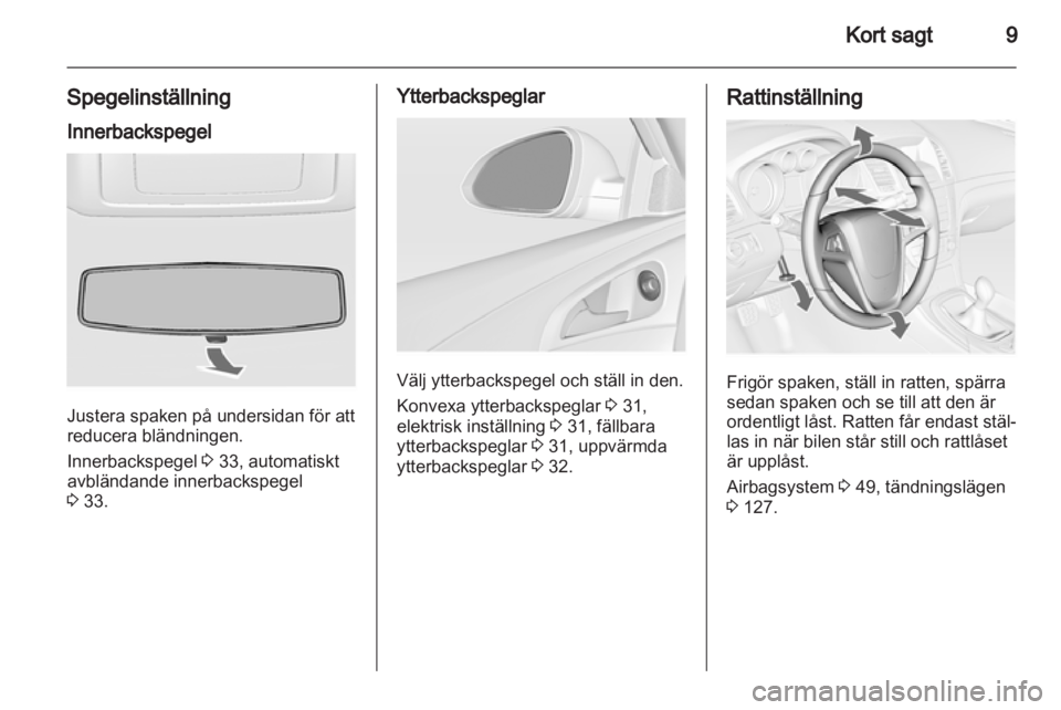 OPEL INSIGNIA 2010  Instruktionsbok 