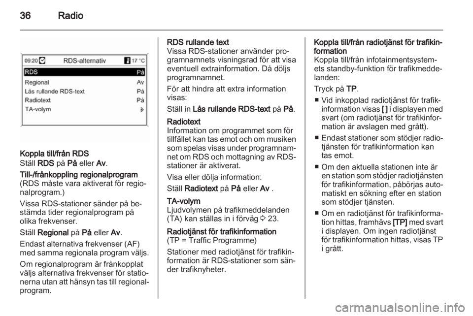 OPEL INSIGNIA 2010.5  Handbok för infotainmentsystem 