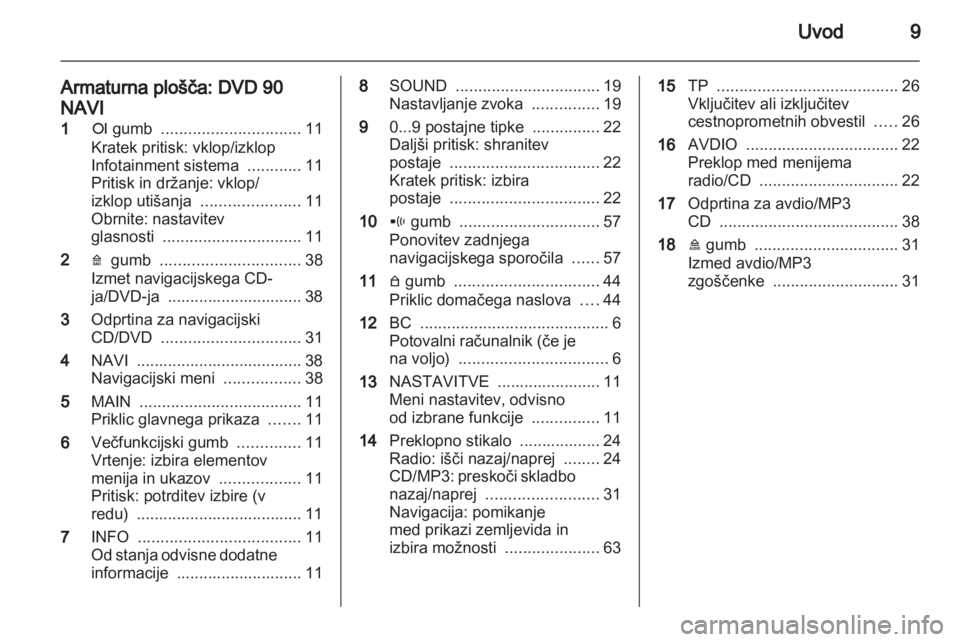 OPEL COMBO 2011  Navodila za uporabo Infotainment sistema 