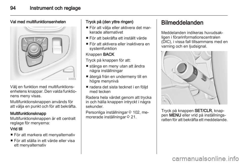 OPEL INSIGNIA 2010.5  Instruktionsbok 