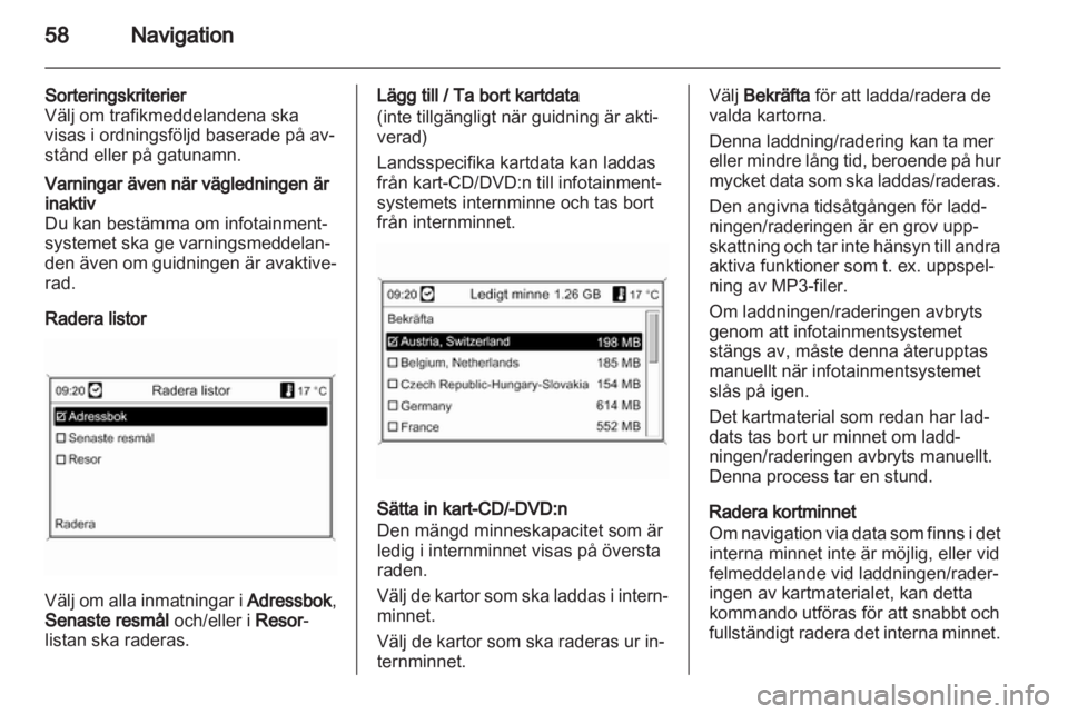 OPEL INSIGNIA 2011  Handbok för infotainmentsystem 