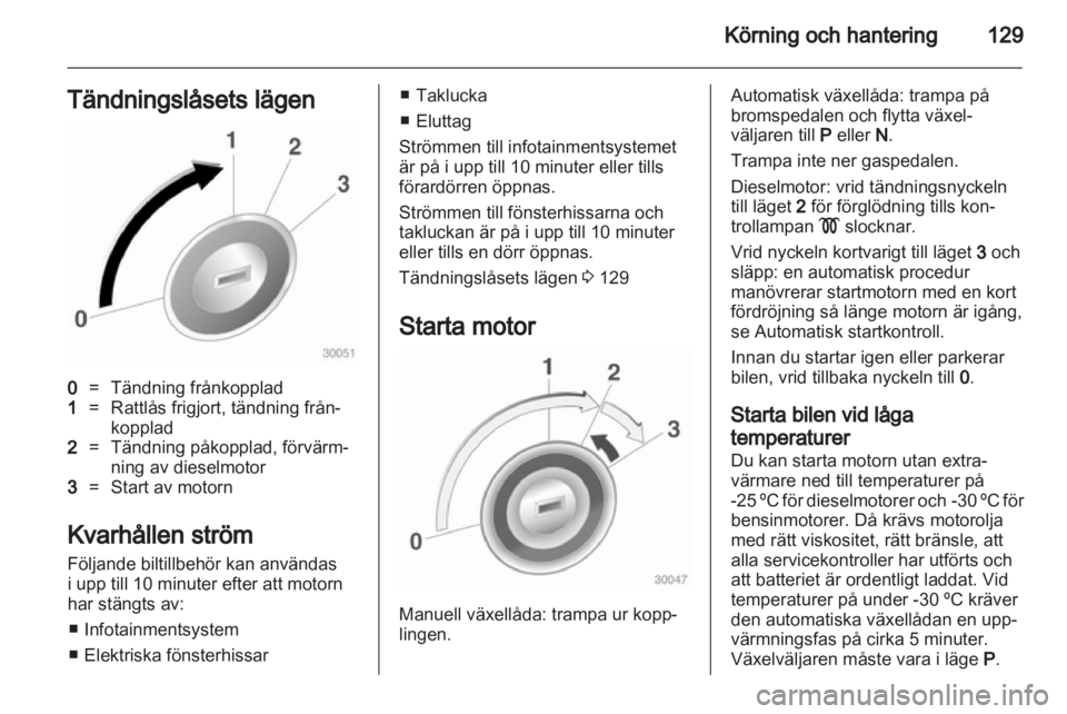 OPEL INSIGNIA 2011  Instruktionsbok 