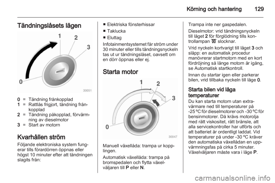 OPEL INSIGNIA 2011.5  Instruktionsbok 