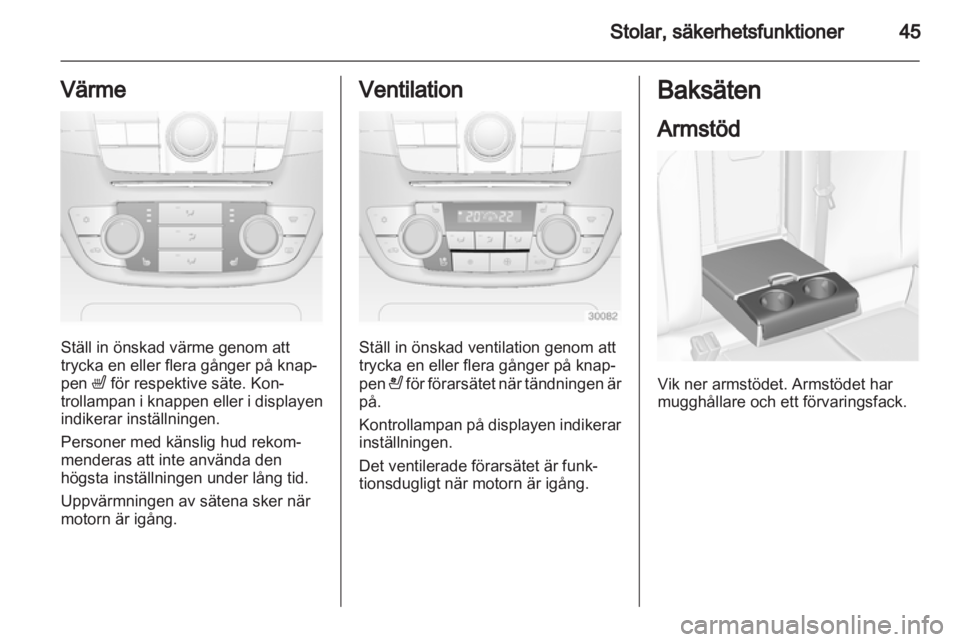 OPEL INSIGNIA 2011.5  Instruktionsbok 