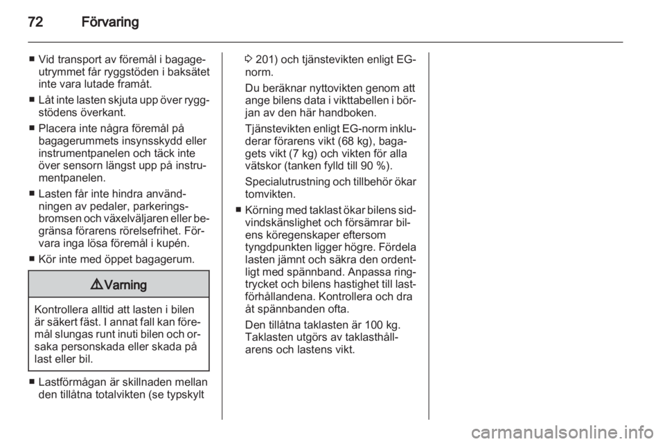 OPEL INSIGNIA 2011.5  Instruktionsbok 